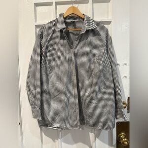 Ralph Lauren Black and White Plaid Shirt